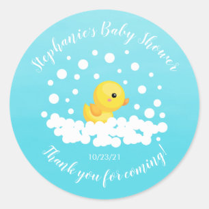 Schattige Rubber Duck Baby shower Favor Sticker