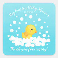 Schattige Rubber Duck Baby shower Favor Sticker