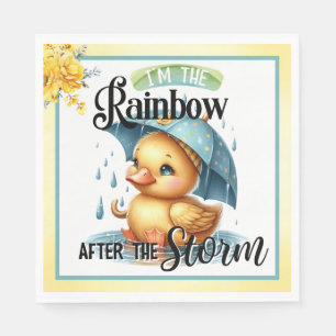 Schattige Rubber Duck Baby shower servetten