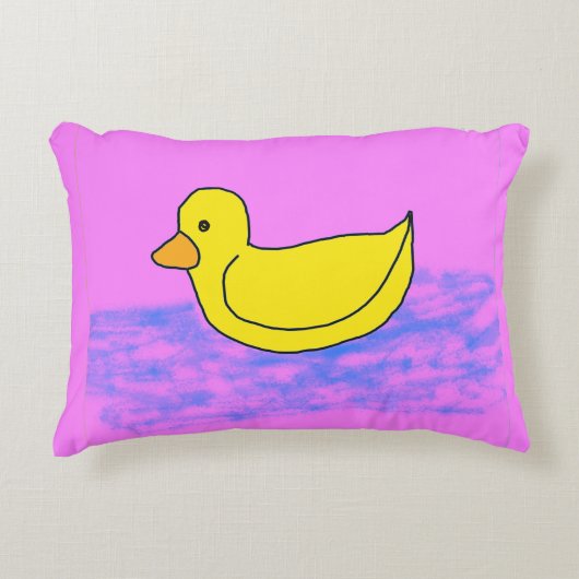 Schattige Rubber Ducky Accent Pillow Kussen (Voorkant)