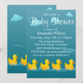 Schattige rubber eendenBaby shower Kaart (Voorkant / Achterkant)
