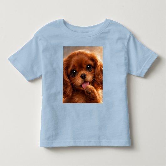 Schattige Ruby Cavalier Spaniel Kinder Shirts (Voorkant)