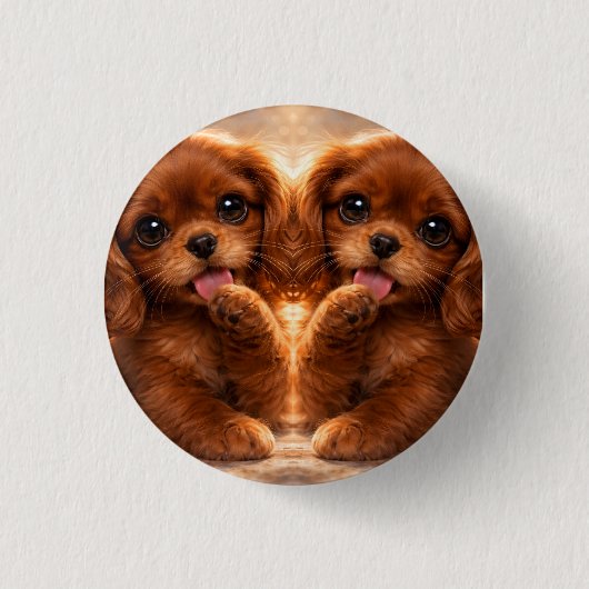 Schattige Ruby Cavalier Spaniel Ronde Button 3,2 Cm (Voorkant)