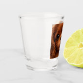 Schattige Ruby Cavalier Spaniel Shot Glas (Links)