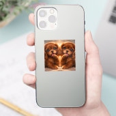Schattige Ruby Cavalier Spaniel Sticker (Telefoon)
