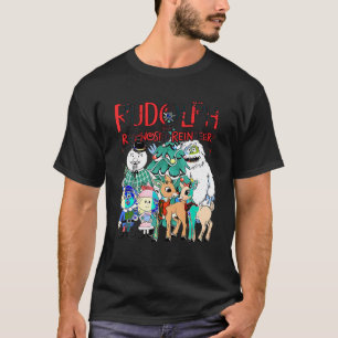Schattige Rudolph de rode neus rendier kerstspecif T-shirt