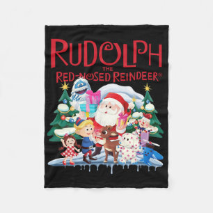 Schattige Rudolph de Roodneus Rendier Kerst Specia Fleece Deken