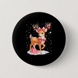Schattige Rudolph Nk Coquette Pyjama Kerstmis Xmas Ronde Button 5,7 Cm