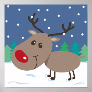 Schattige Rudolph - Poster
