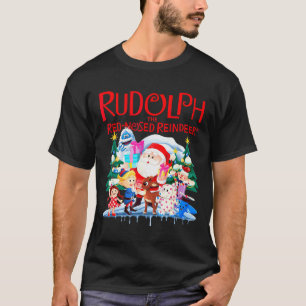 Schattige Rudolph The Red Nosed Reindeer Kerstmis T-shirt