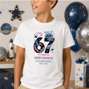 Schattige Ruimte 7e Verjaardag Zes & Zeven Jaar T-shirt