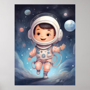 Schattige ruimte Kinder Explorer Poster