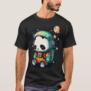 Schattige Ruimtepanda In Astronautenruimtepak Ster T-shirt