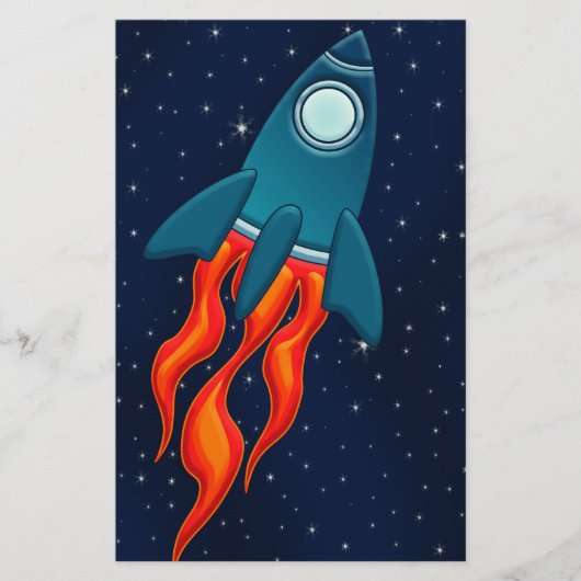 Schattige ruimteraket en ontwerp voor de buitenrui flyer (Voorkant)