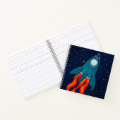 Schattige ruimteraket en ontwerp voor de buitenrui notitieboek (Binnen)