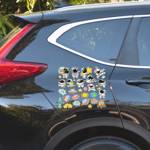 Schattige Ruimtevaarder Ruimte Stickers