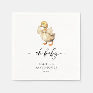 Schattige Rustic Duck Baby shower Servet