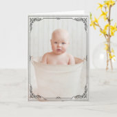 Schattige rustieke Baby Congrats Kaart (Gele Bloem)