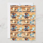 Schattige Rustieke Cowboy Teddybeer Jongens Baby S Kaart (Achterkant)