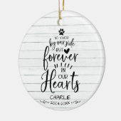 Schattige Rustieke Kat Of Hond Huisdier Foto Herde Keramisch Ornament (Links)