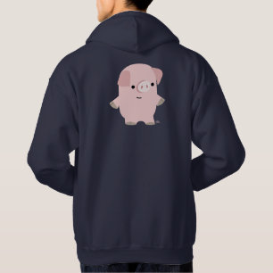 Schattige Rustig Cartoon Varken Hooded Sweatshirt