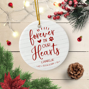 Schattige Rustische Farmhouse Pet Memorial Keramisch Ornament