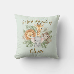Schattige Safari Baby Dieren Kussen