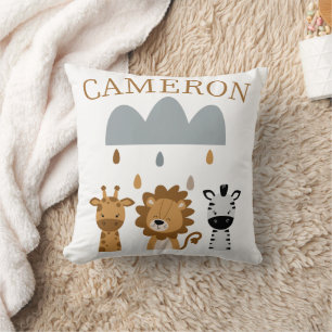 Schattige Safari Boho Baby Dieren Kussen