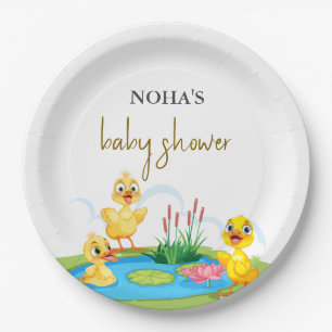 Schattige Safari dierengroen baby shower Papieren Bordje