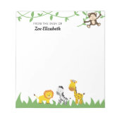 Schattige safari jungle dieren Van het bureau van Notitieblok (Voorkant)