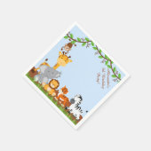 Schattige Safari Oerwoud Dierlijke Verjaardagsserv Servetten (Hoek)