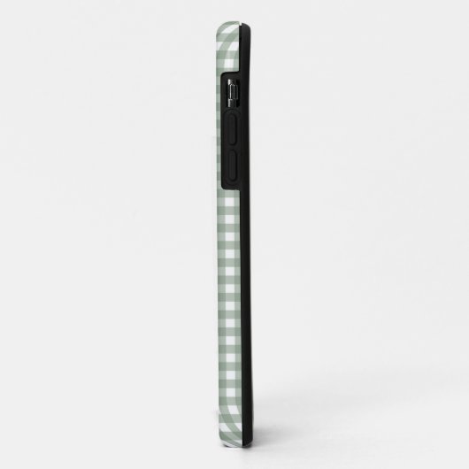 Schattige Sage Green Plaid Gepersonaliseerd Case-Mate iPhone Case (Achterkant/links)