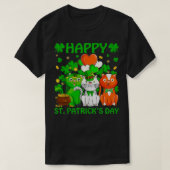 Schattige Saint Catricks Day Cats Ierland Pet T-shirt (Design voorkant)