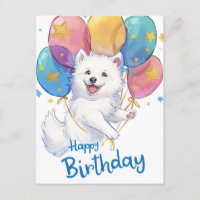 Schattige Samoyed Gefeliciteerd