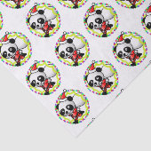 Schattige Santa Panda Beer met Speelgoedzak Tissuepapier (Detail)