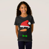 Schattige Santa Sneeuwman Gezicht Grappig Christma T-shirt (Voorkant volledig)