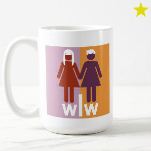 Schattige Sapphische WLW Lesbische Pride Vlagkleur Koffiemok