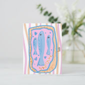 Schattige Sardine Kunst Briefkaart (Staand voorkant)