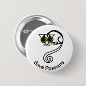 Schattige Save POSSUMS- Bedreigde dieren - Ronde Button 5,7 Cm (Voorkant /achterkant)
