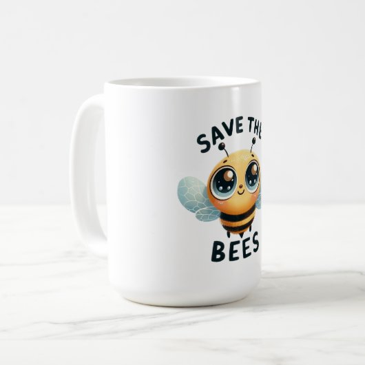 Schattige Save the Bees Mok (Voorkant links)