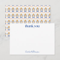 Schattige Scandi Folk Bloemen in Blauwe Baby Showe