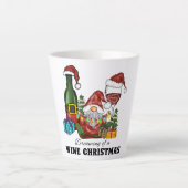Schattige Scandinavisch Gnome Holiday Design Latte Mok (Voorkant)