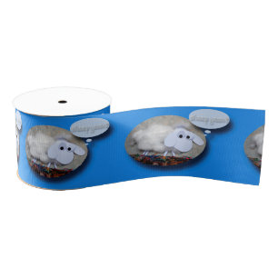 Schattige Schaap Chinees Jaar Zodiac Verjaardagsli Grosgrain Lint