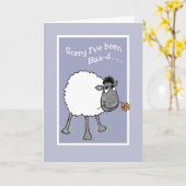 Schattige schaap, sorry dat ik Baa-d ben geweest,  Kaart (Gele Bloem)