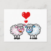 Schattige schaapskoppel met hart - Liefde Kaart (Voorkant)