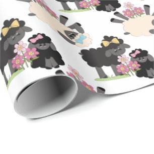 Schattige schapen en lammeren cadeaupapier
