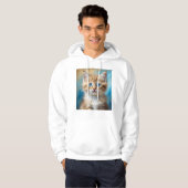 Schattige Schattig kattenportret Hoodie (Voorkant volledig)