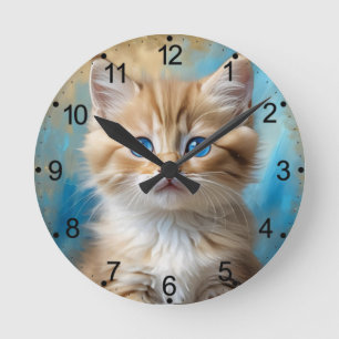Schattige Schattig kattenportret Ronde Klok