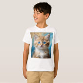 Schattige Schattig kattenportret T-shirt (Voorkant volledig)