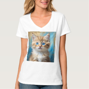 Schattige Schattig kattenportret T-shirt